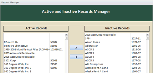 Access records manager