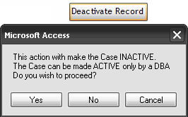 Access deactivate confirm
